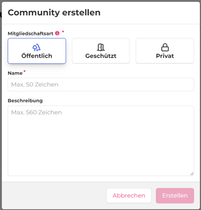 DE Communities_Create