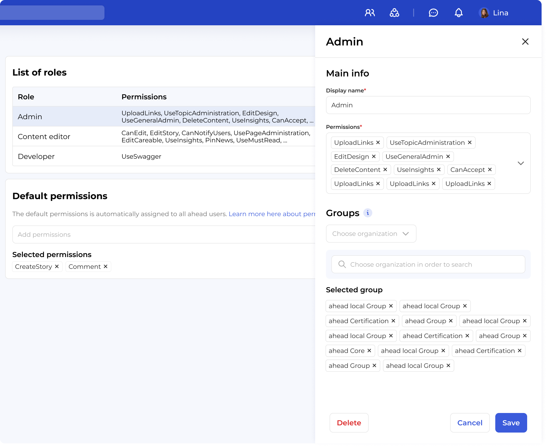 How to manage user Roles & Permissions